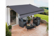 Markýza s kloubovými rameny Aventura 300 cm x 200 cm antracitová s montáží